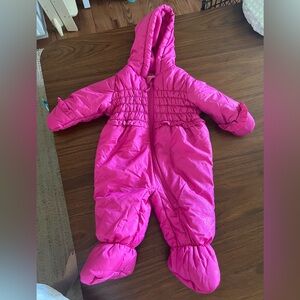 Rothschild Pink Hooded Snowsuit for Infants 6-9 months